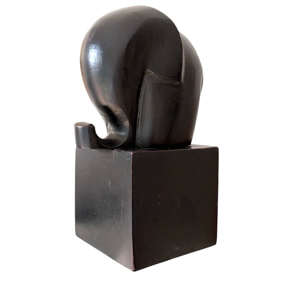 elephant WEST ELM figure black mid-century abstract 3x6.5 Ferdinand Parpan - Picture 5 of 13